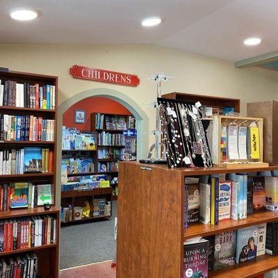 The children's section is near the main entrance