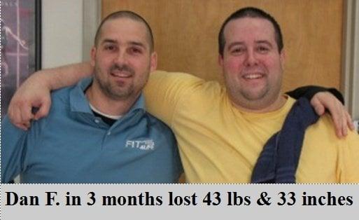 Dan F lost 43lbs in just 3 months