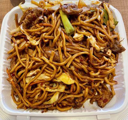 Spicy Beef Chow Mein