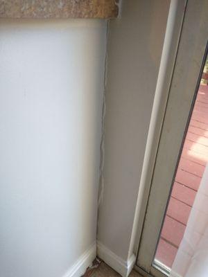 Wall damage from trying to move something