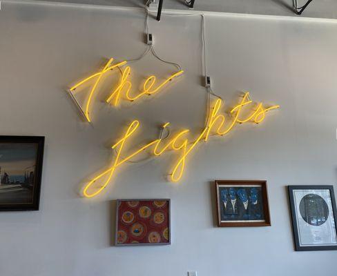 The LIghts neon sign