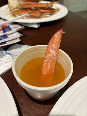 Snow crab and melted butter