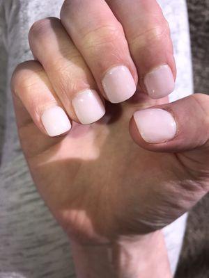 Very thick bubble dip mani