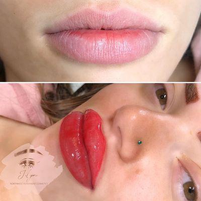 Lip Blushing- Before & After