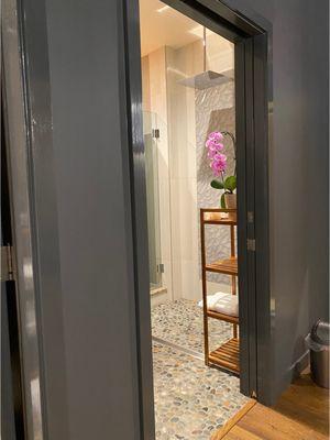 Entrance to our Private Sauna room with ensuite shower