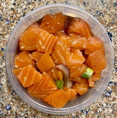 Salmon Poke with Special Sauce or Ponzu