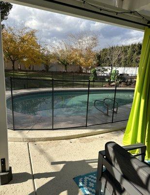 Aqua safe unlimited pool fence- looks sharp!