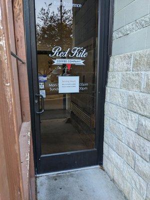 One entrance to Red Kite, Springdale