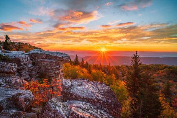 Sunrise at Canaan Valley, West Virginia.