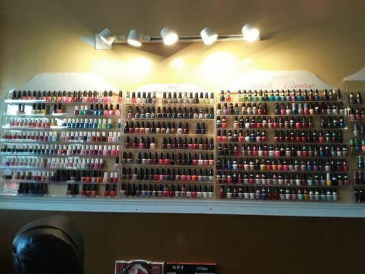 Nail polish and gel polish wall