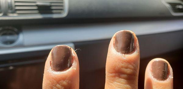 Cuticles barely cut