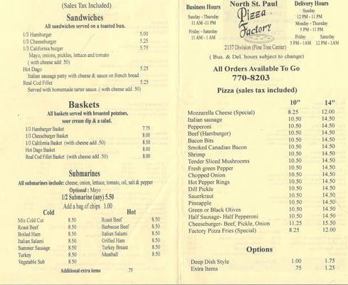 Menu Front