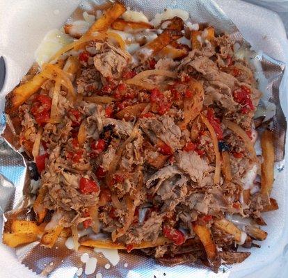 Steak and cheese fries...a meal in itself.