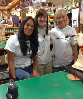 The girls are always here to help our customers with whatever they need! Here, Yvette, Morgan & Jackie gather behind the counter.