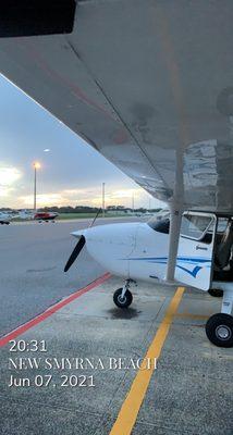 Ramp area before a night flight.