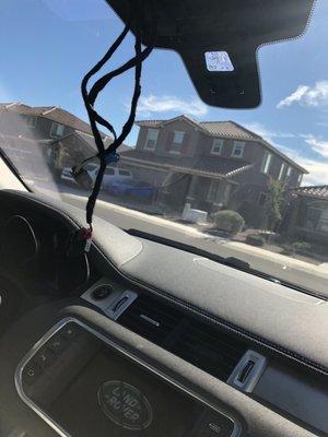 Defective windshield