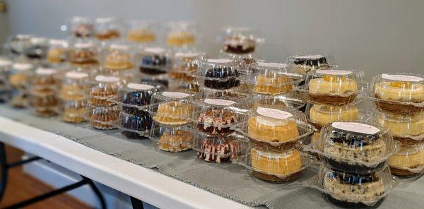 Assorted Bundtlettes and Cheesecakes