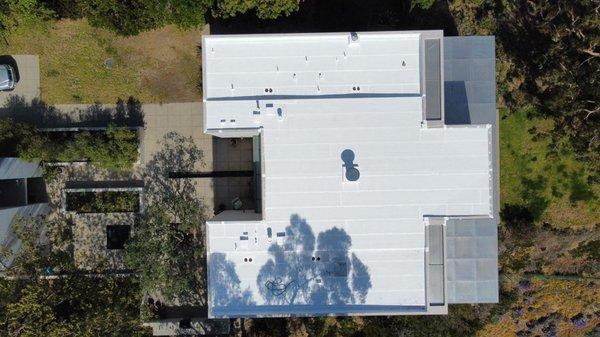 Completed project - flat roofing for an industrial building.