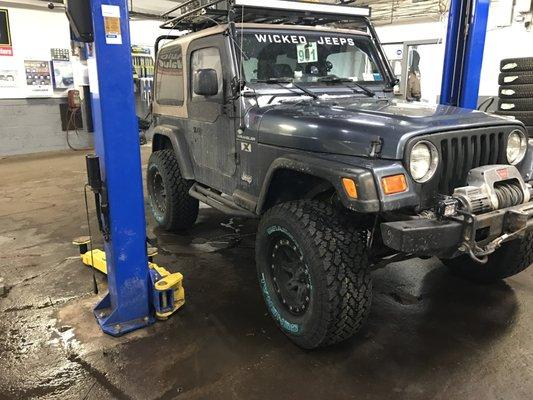 This jeep is ready for the trails! New engine, new exhaust & new tires.