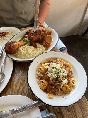 Lamb risotto special, Tagliatelle Bolognese