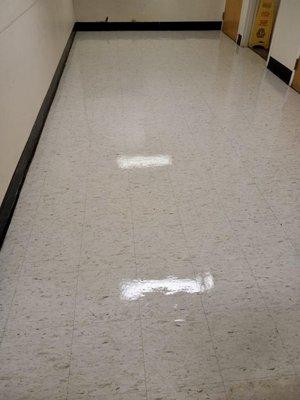 Stripped and waxed floors of a hospital, done by our owner, Mo!