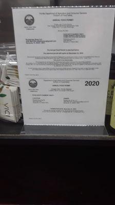 CBD hemp  permit from the state of Florida to resale.