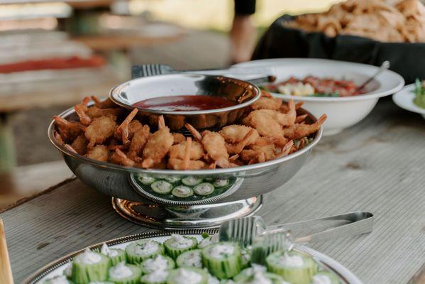 Home fried coconut shrimp