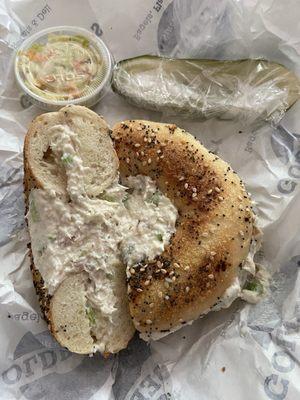 Whitefish salad on everything bagel (a bit on pricey side for about $16)