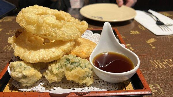 Vegetable tempura appetizer