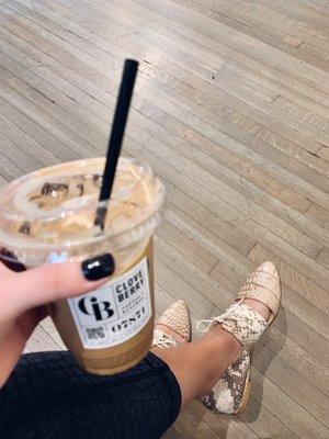 Iced dirty chai and oxford flats by Lordess