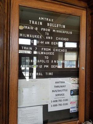 Train schedule