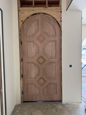 Custom Arch Door Installation