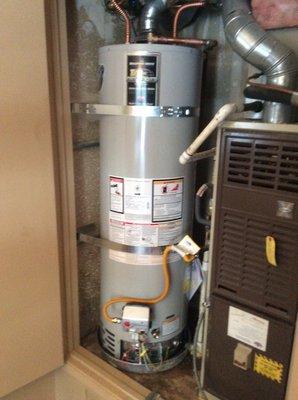 Inside Closet Water Heater Installation