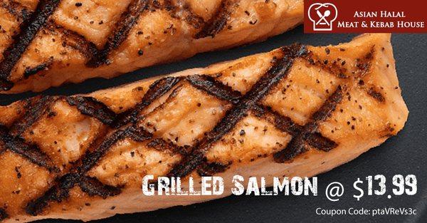 GRILLED SALMON @ $13.99 Coupon Code - ptaVReVs3c