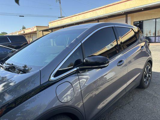 Chevy volt tinted all around including whole front windshield with nano carbon ceramic tint