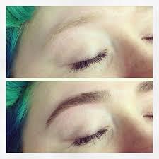 Before and After brow tinting