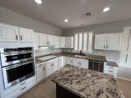 Painted kitchen cabinetry