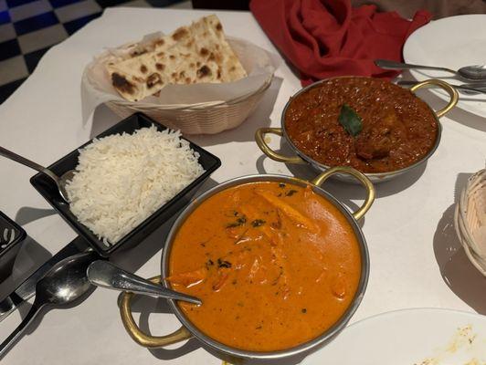 Vindaloo , Butter Masala , Naan