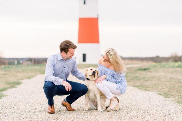 Nantucket Engagement at Sankaty Lighthouse by Rebecca Love Photography