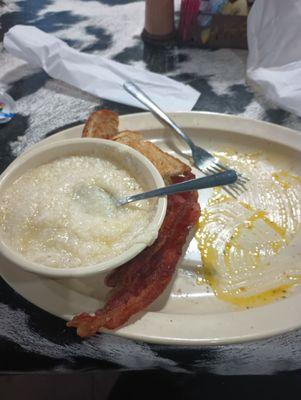 Imagine two eggs over medium on the plate.   Had to get my grits.