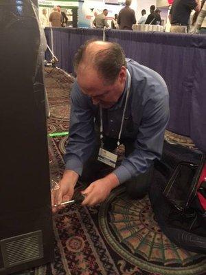 Cody during a Samsung refrigerator repair challenge at the Appliance Service Training Institute. He won!!