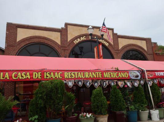 Storefront with patio dining setup.