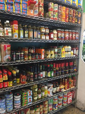 Loads of spices and sauces