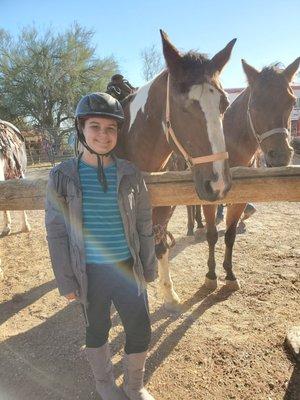 Getting ready for a birthday trail ride!