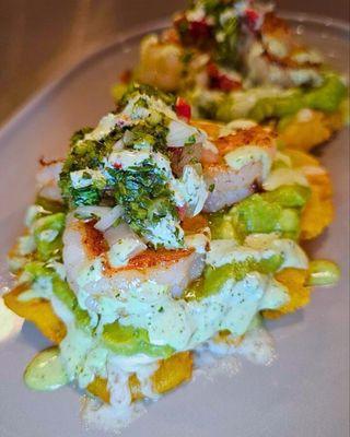 Shrimp tostones