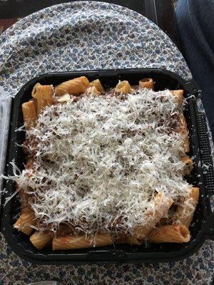 Rigatoni Bolognese (takeout)