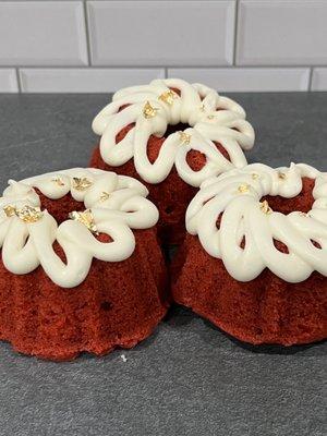 Red Velvet Bundtlettes with Cream Cheese Frosting