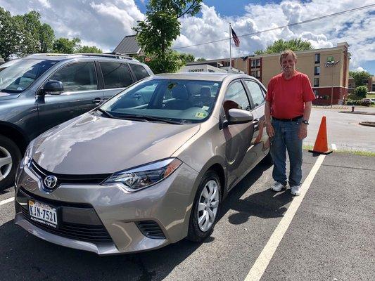 David was so happy with his repair he wanted a picture next to his car!