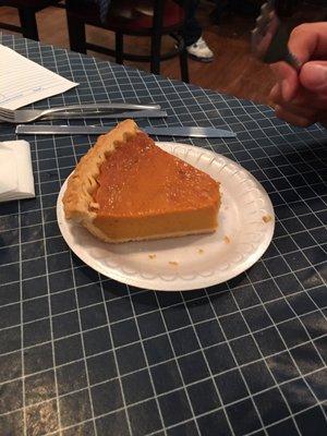 Pumpkin pie, some of the best!