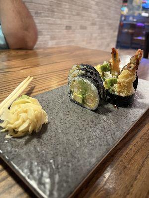 Shrimp tempura sushi